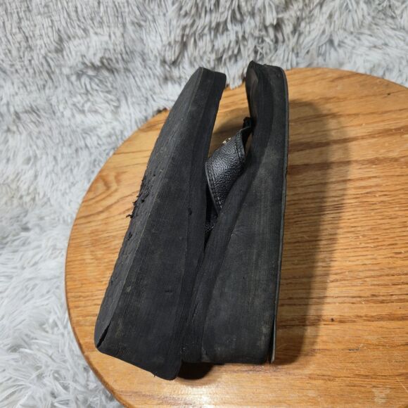 Coach Jolene Womens Size 7.5B Signature Platform Wedge Flip-Flops Sandals - Picture 3 of 8